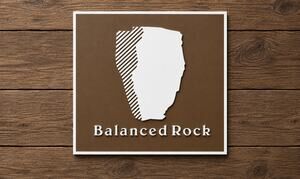 Balanced Rock Devils Lake State Park Sign Ice Age Trail Wisconsin Hike Climb